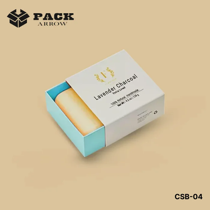 Drawer Style Soap Box for Handmade Lavender Charcoal Soap