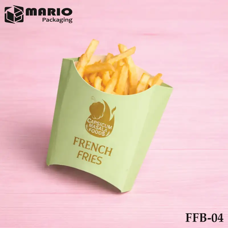 branded french fry packaging box