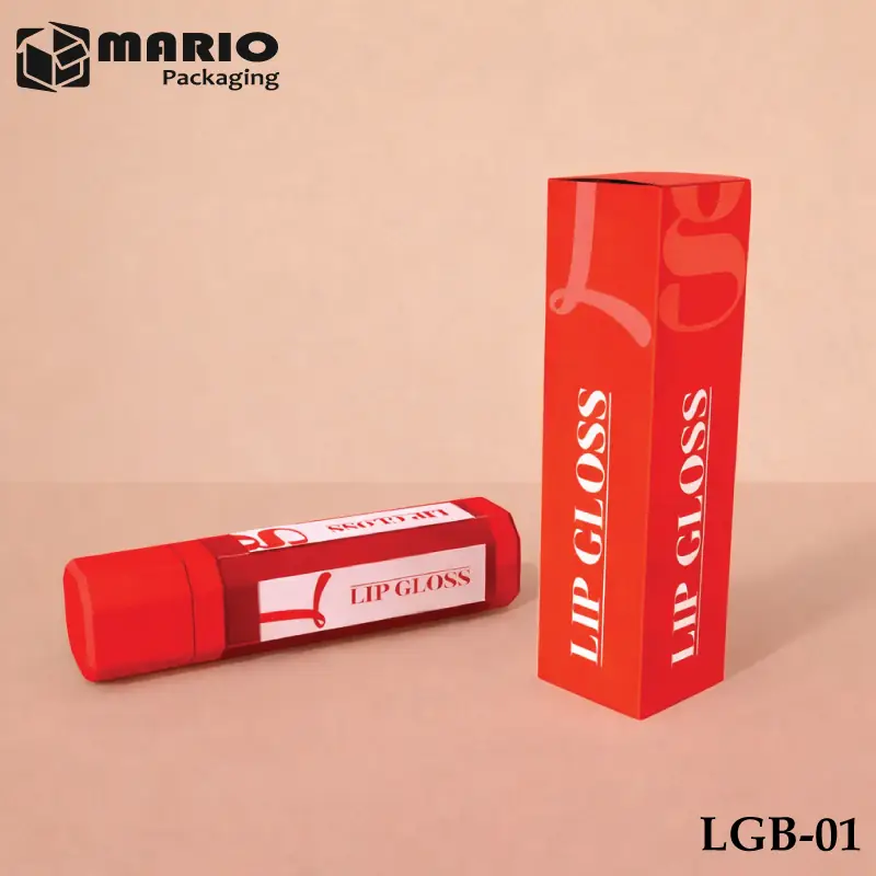 Custom lip gloss packaging boxes with premium printing and sturdy cardboard material