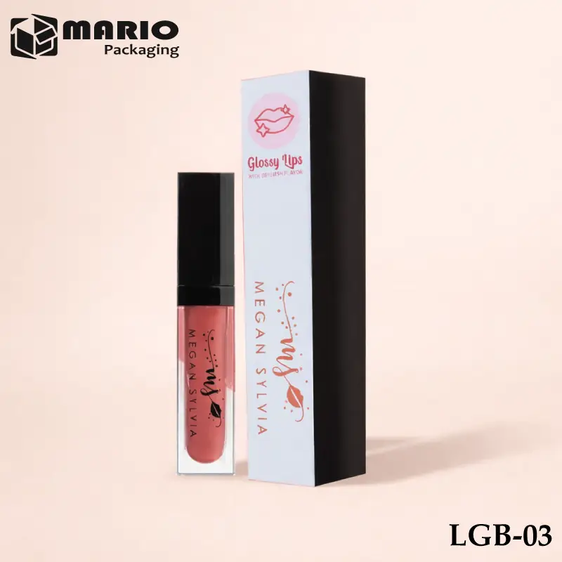 Custom printed lip gloss boxes designed for retail display and brand visibility