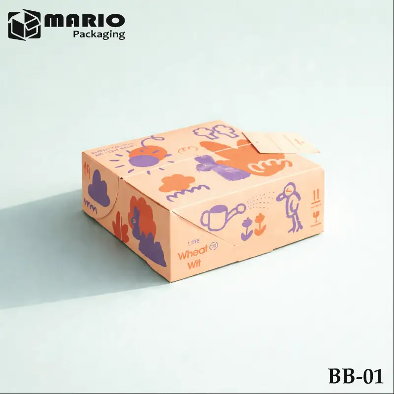 Custom bakery box with printed design by Mario Packaging