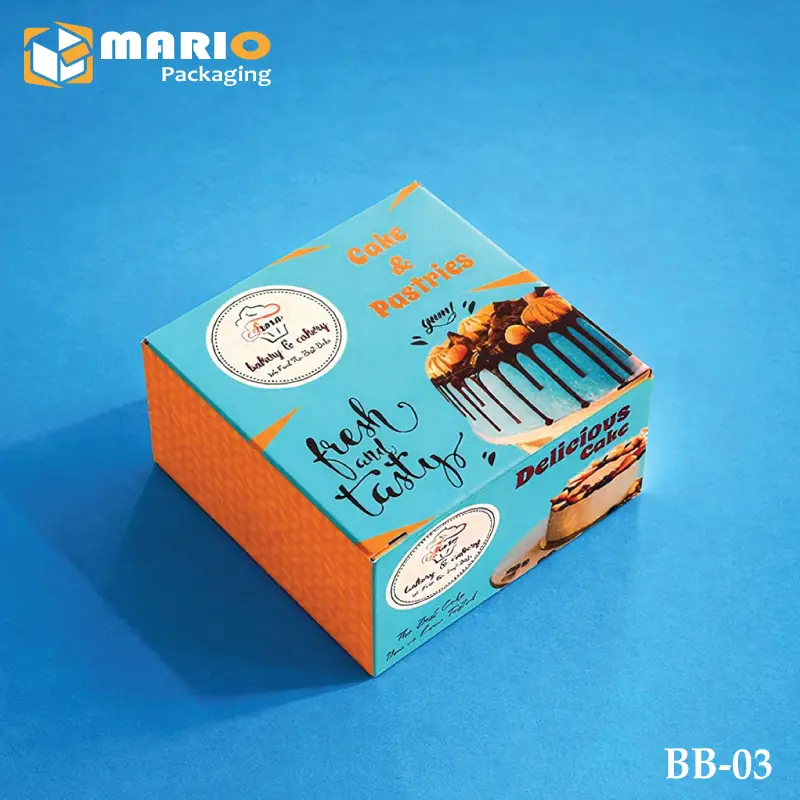 Printed bakery packaging box with branding