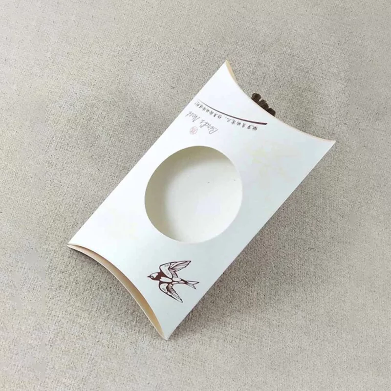 Custom pillow boxes made from cardboard and kraft materials with premium finish by Mario Packaging